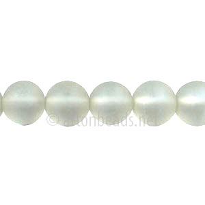 *Glass Beads - Round - Crystal Matte - 8mm - 1 Strand